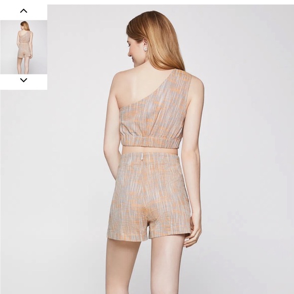 Orange One Shoulder Crop Top - Picture 9 of 10